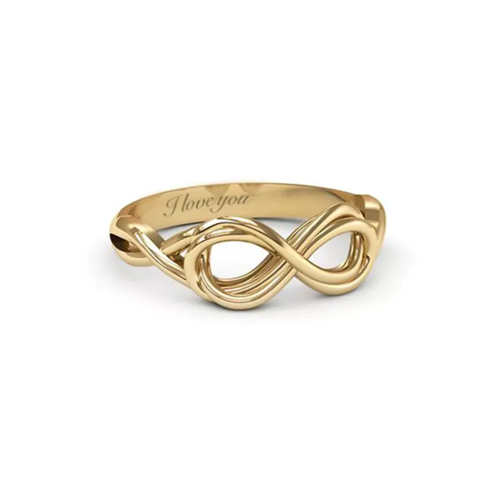 refine gold infinity symbol rings 