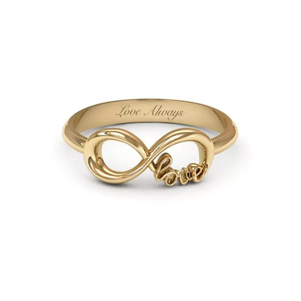 regal gold infinity symbol rings 