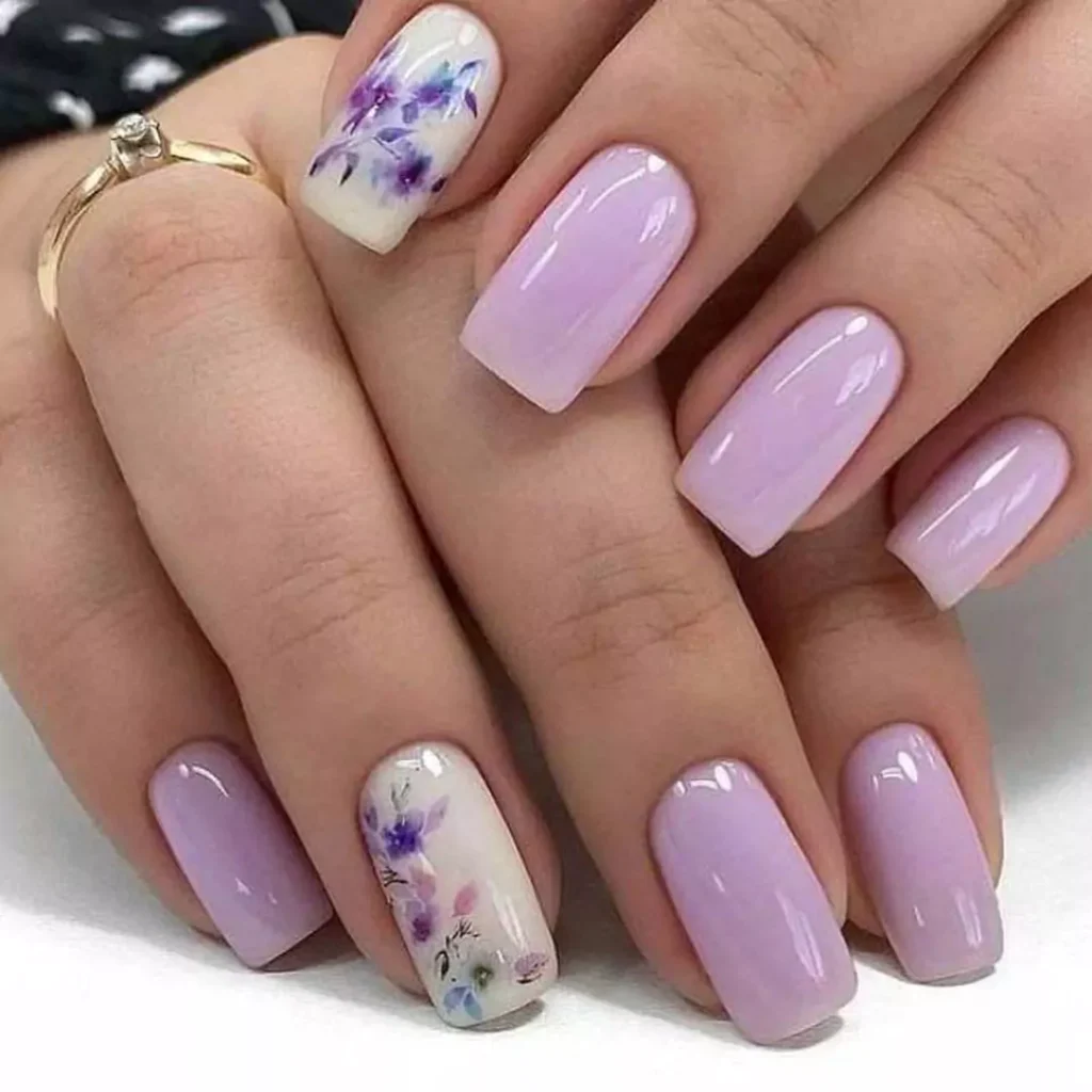 trendy lavender nail designs,spring 2024