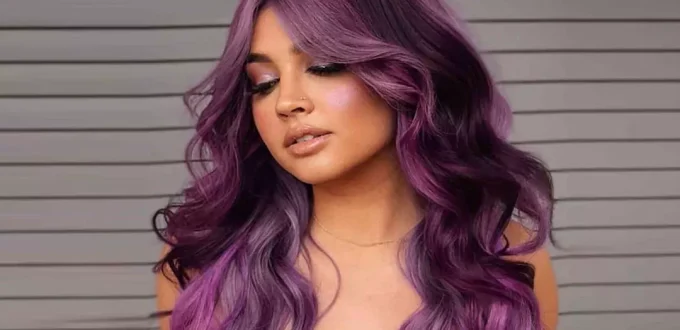 Beautiful purple hair color