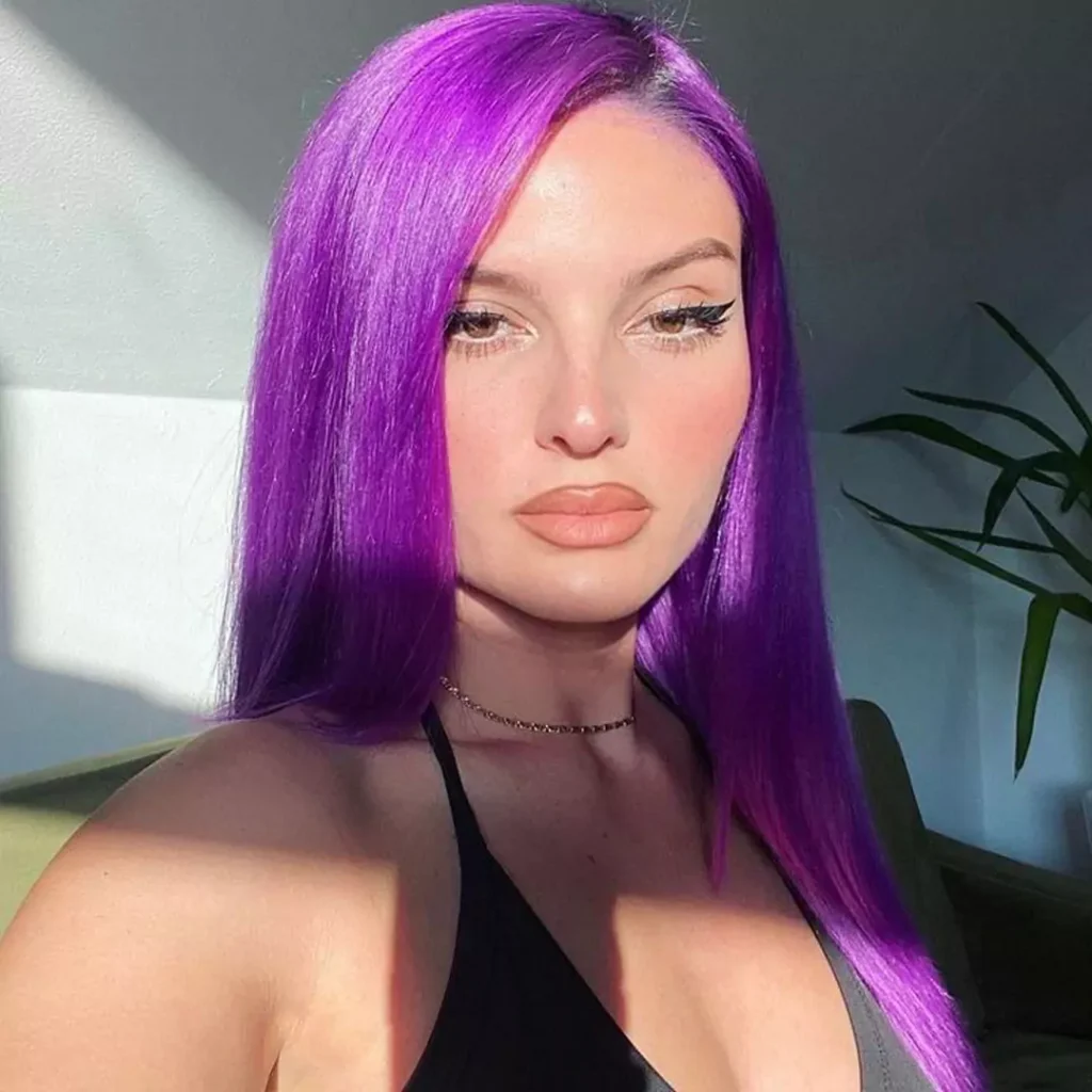 Deceptive purple hair color