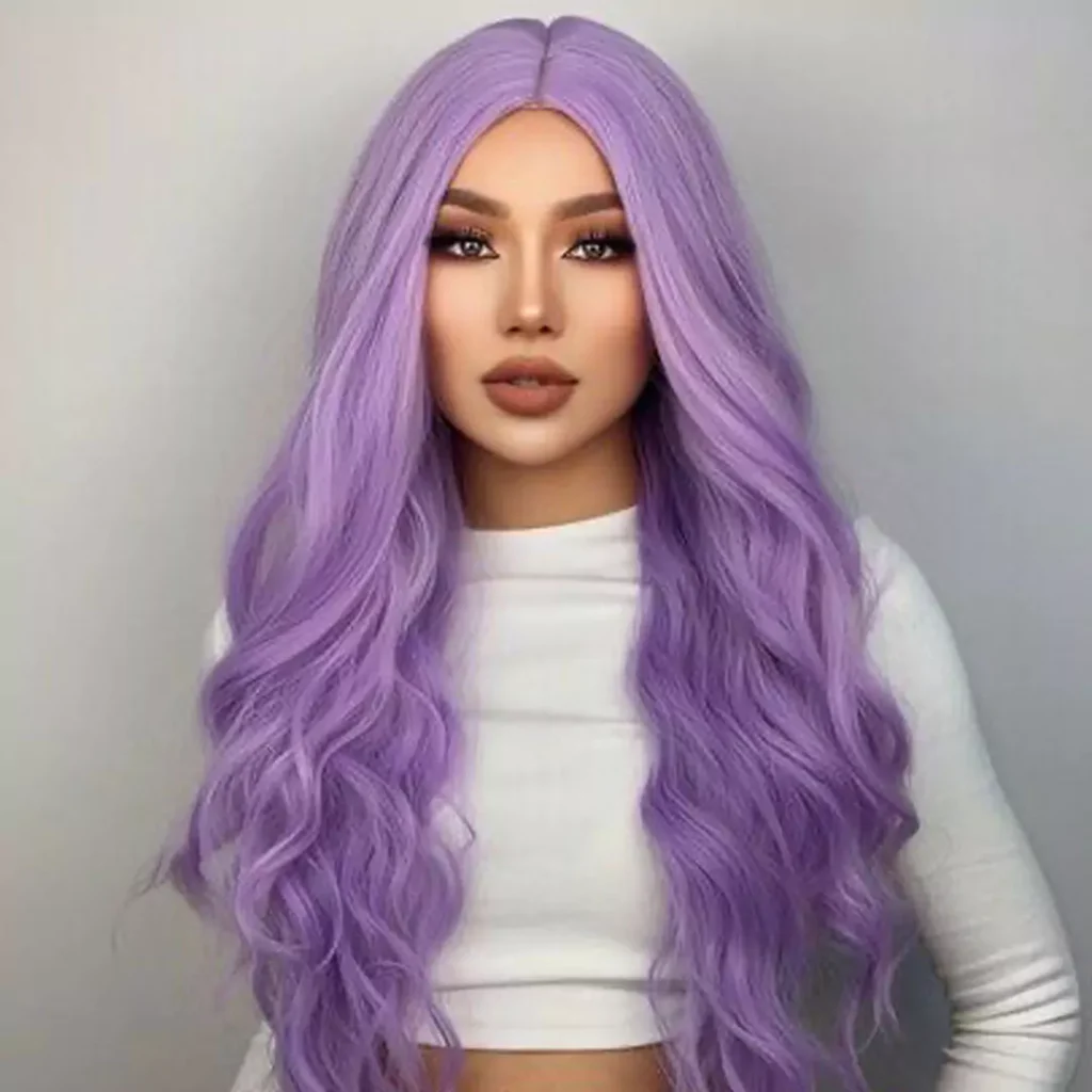 Stylish purple hair color