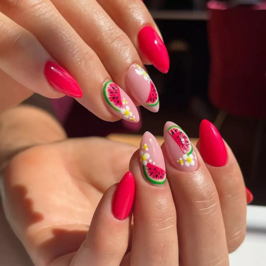 dazzling watermelon nail designs