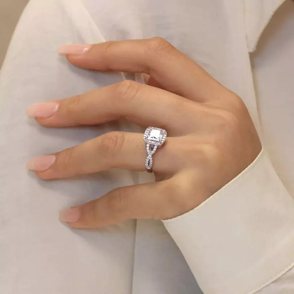 precious square diamond rings