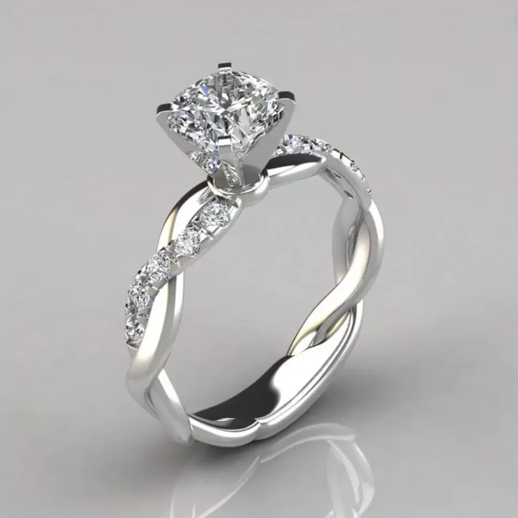 stylish square diamond rings