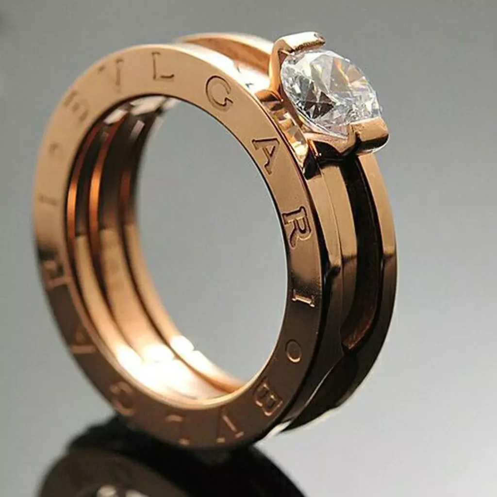 regal BVLGARI gold rings