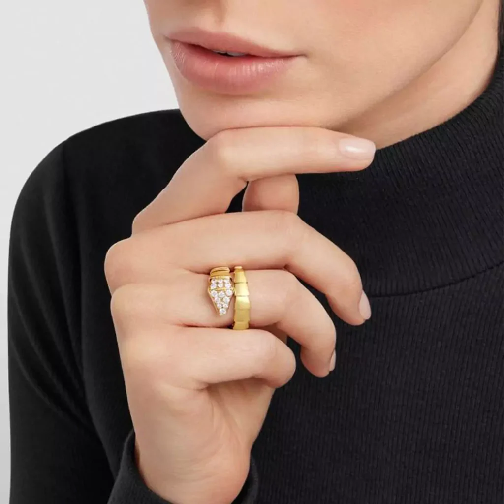 sophisticated BVLGARI gold rings