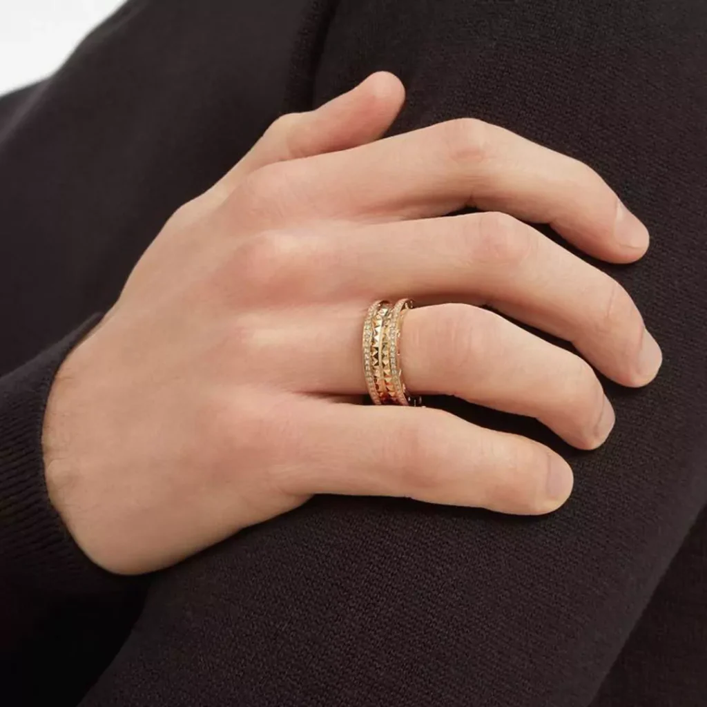 refine BVLGARI gold rings