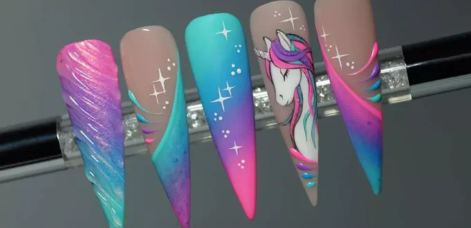 elegant unicorn nail designs