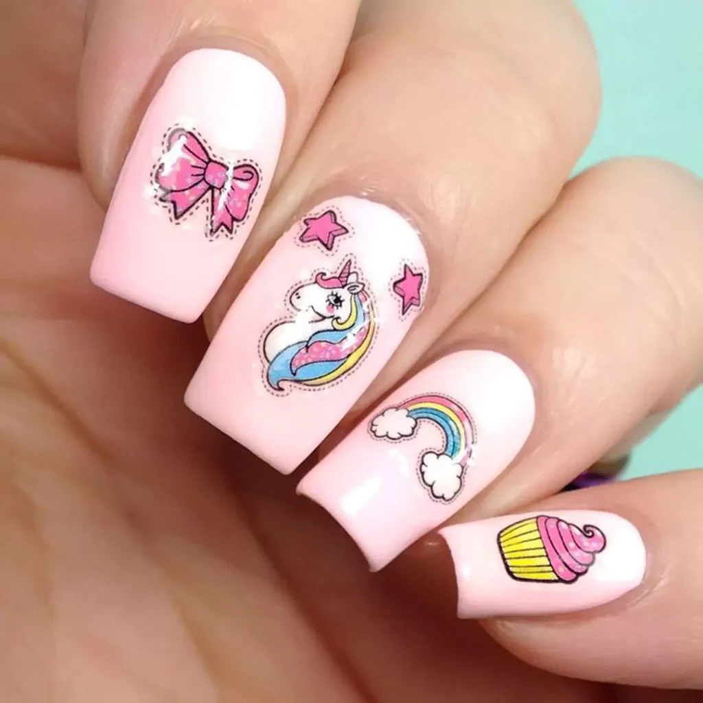 whimsical unicorn nail designs