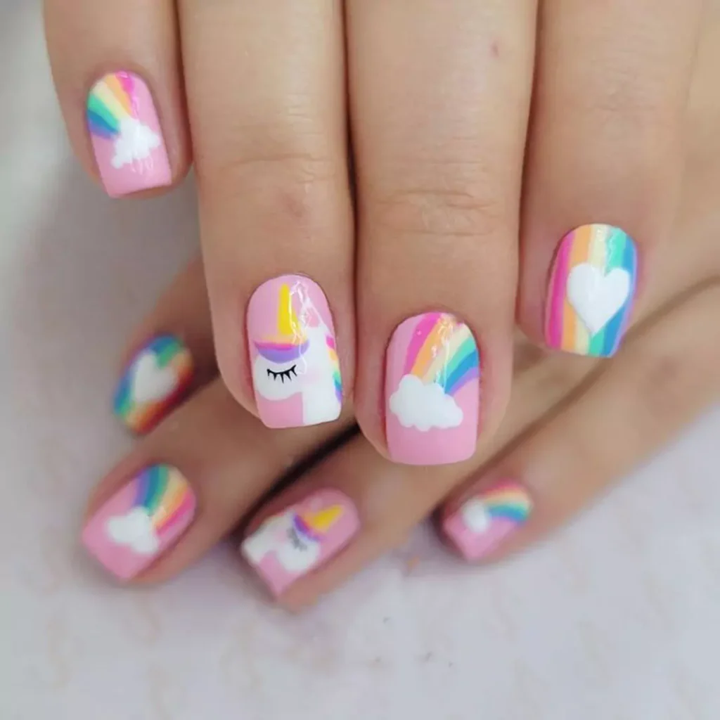 sophisticated unicorn nail designs