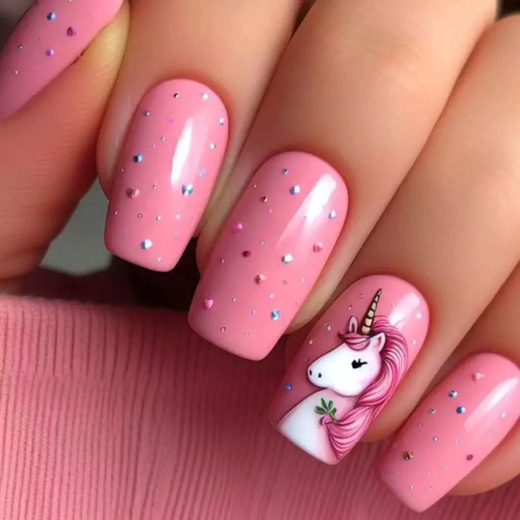 trendy unicorn nail designs