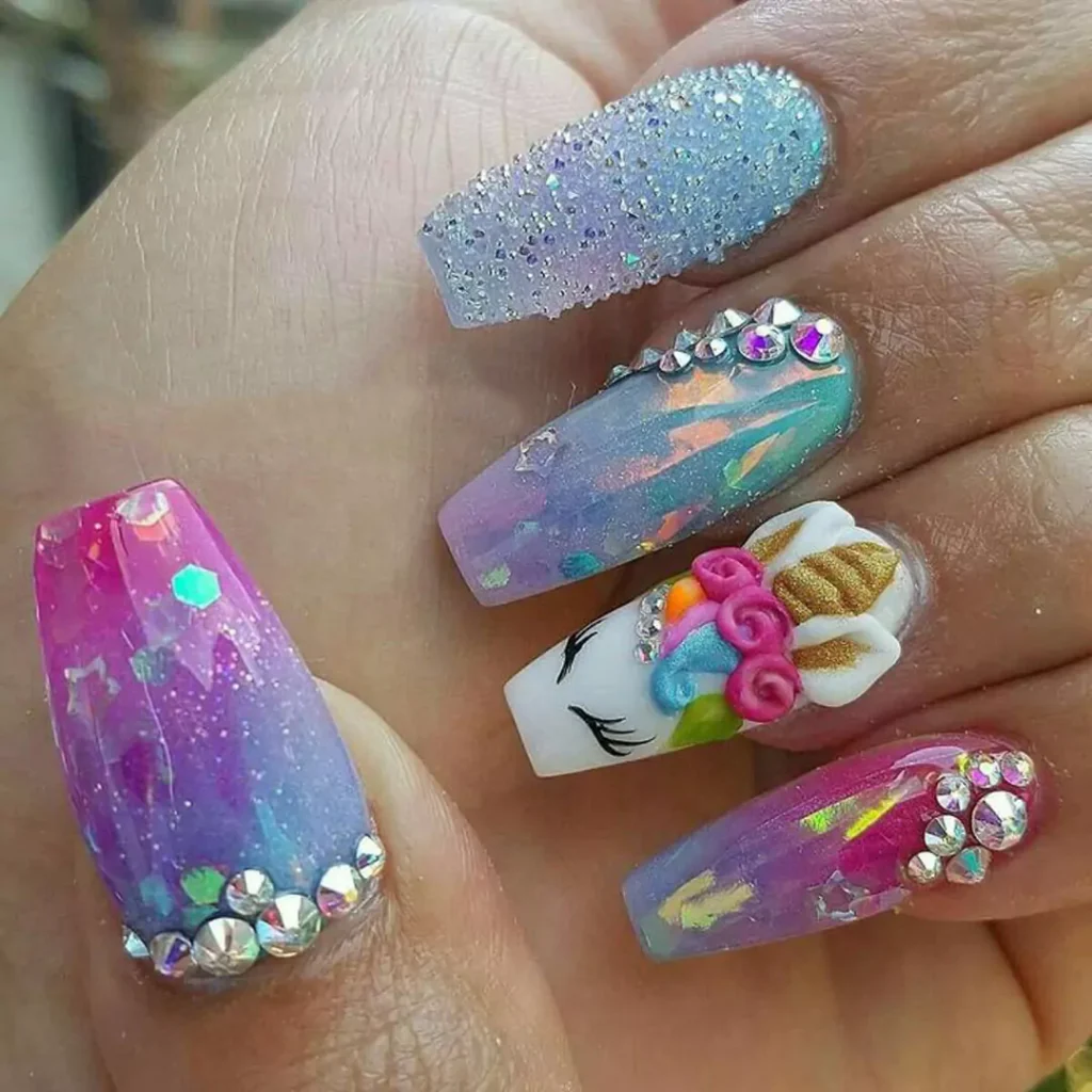 exquisite unicorn nail designs