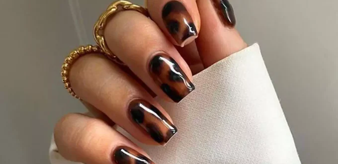 unique brown nail designs