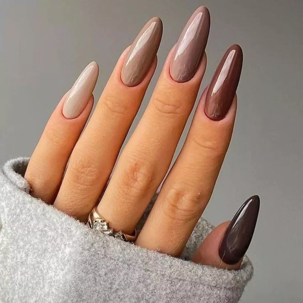 alluring brown nail designs