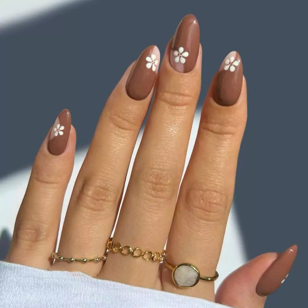 sophisticated brown nail designs