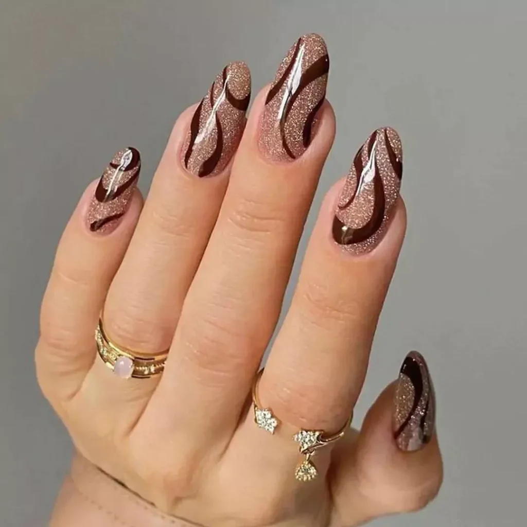 trendy brown nail designs