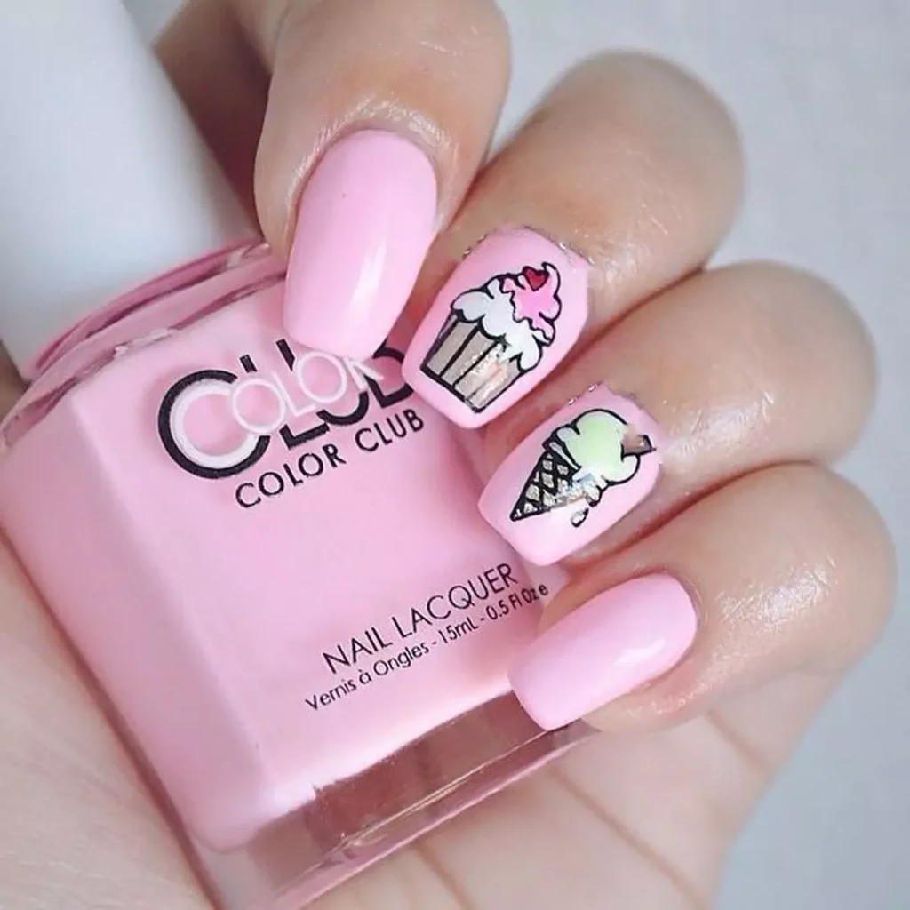 charming cupcake nail designs