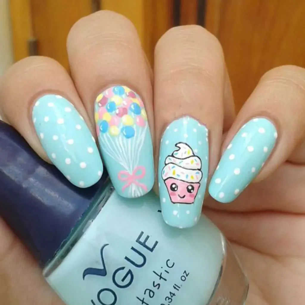 trendy cupcake nail designs