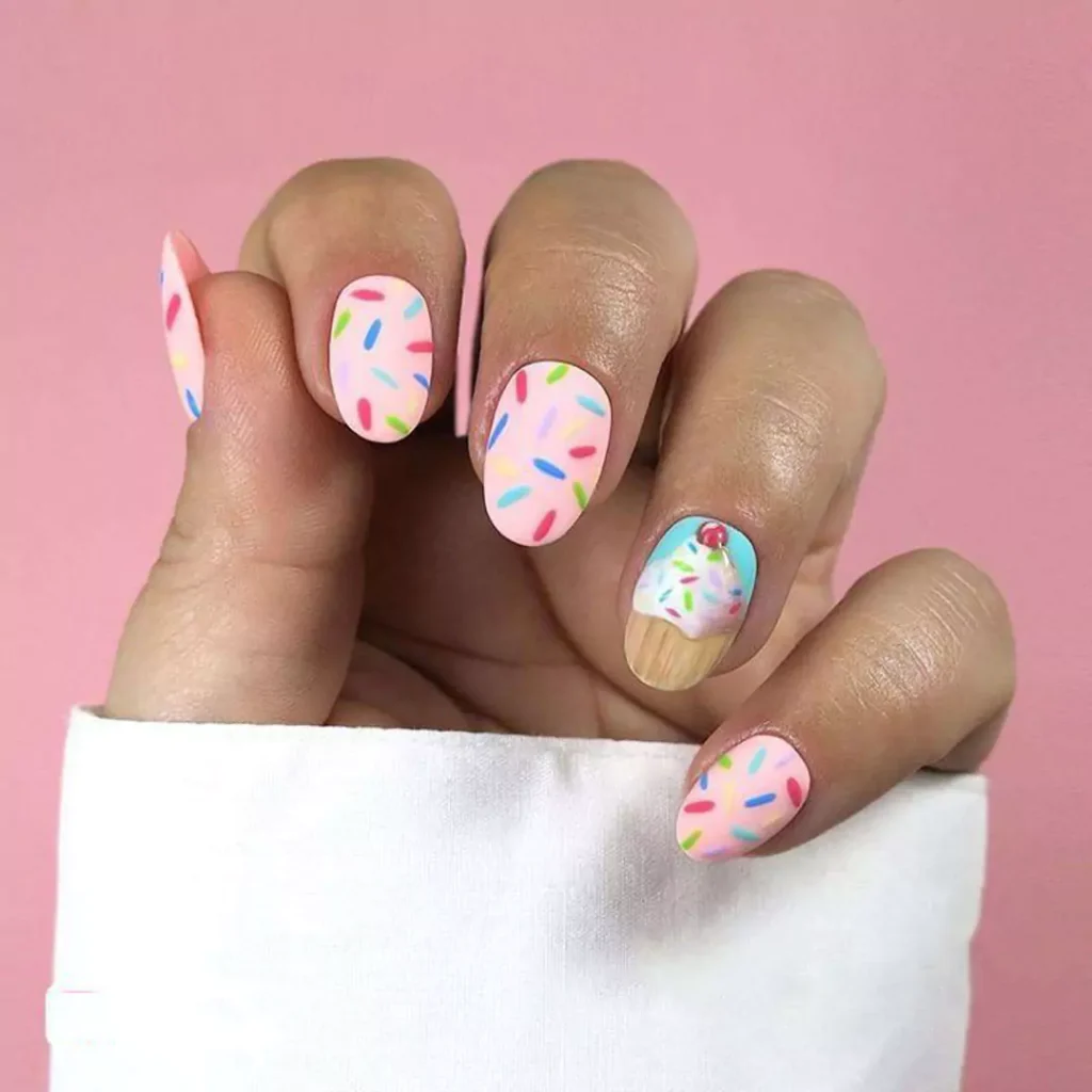 unique cupcake nail designs