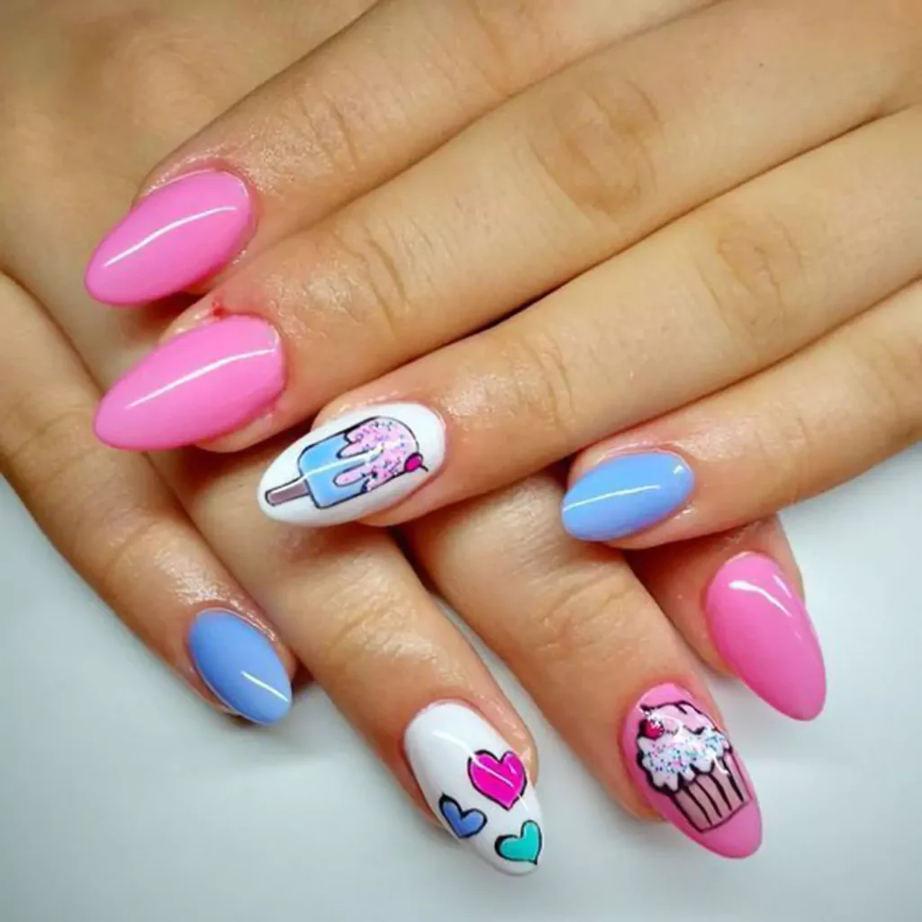 dazzling cupcake nail designs