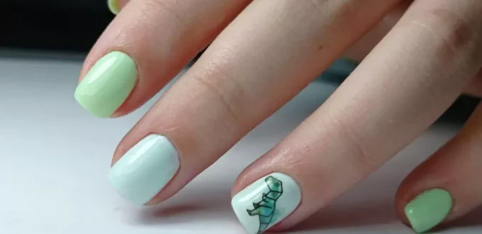 cute dinosaurs nail designs