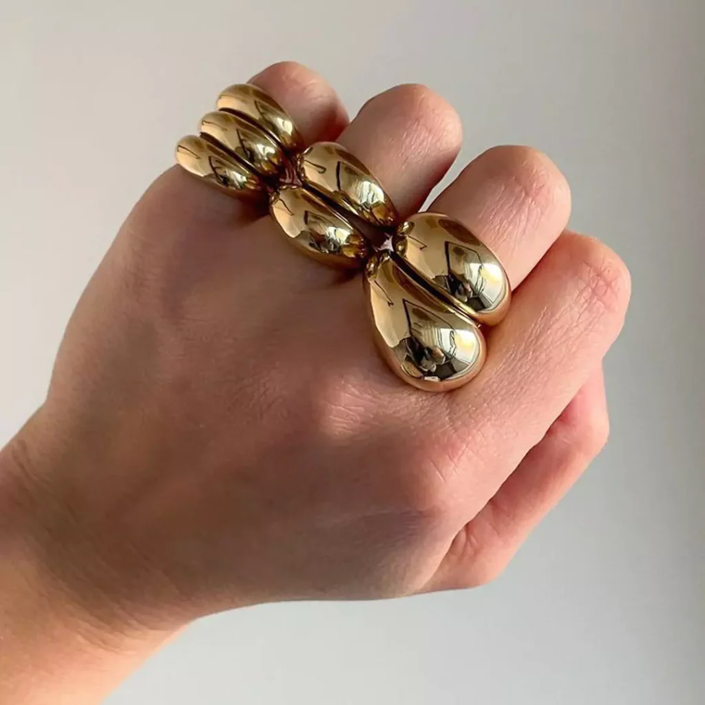 elegant Bottega designs gold rings