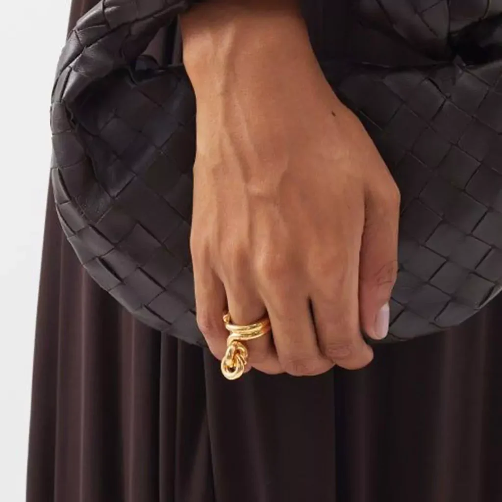 sophisticated Bottega designs gold rings