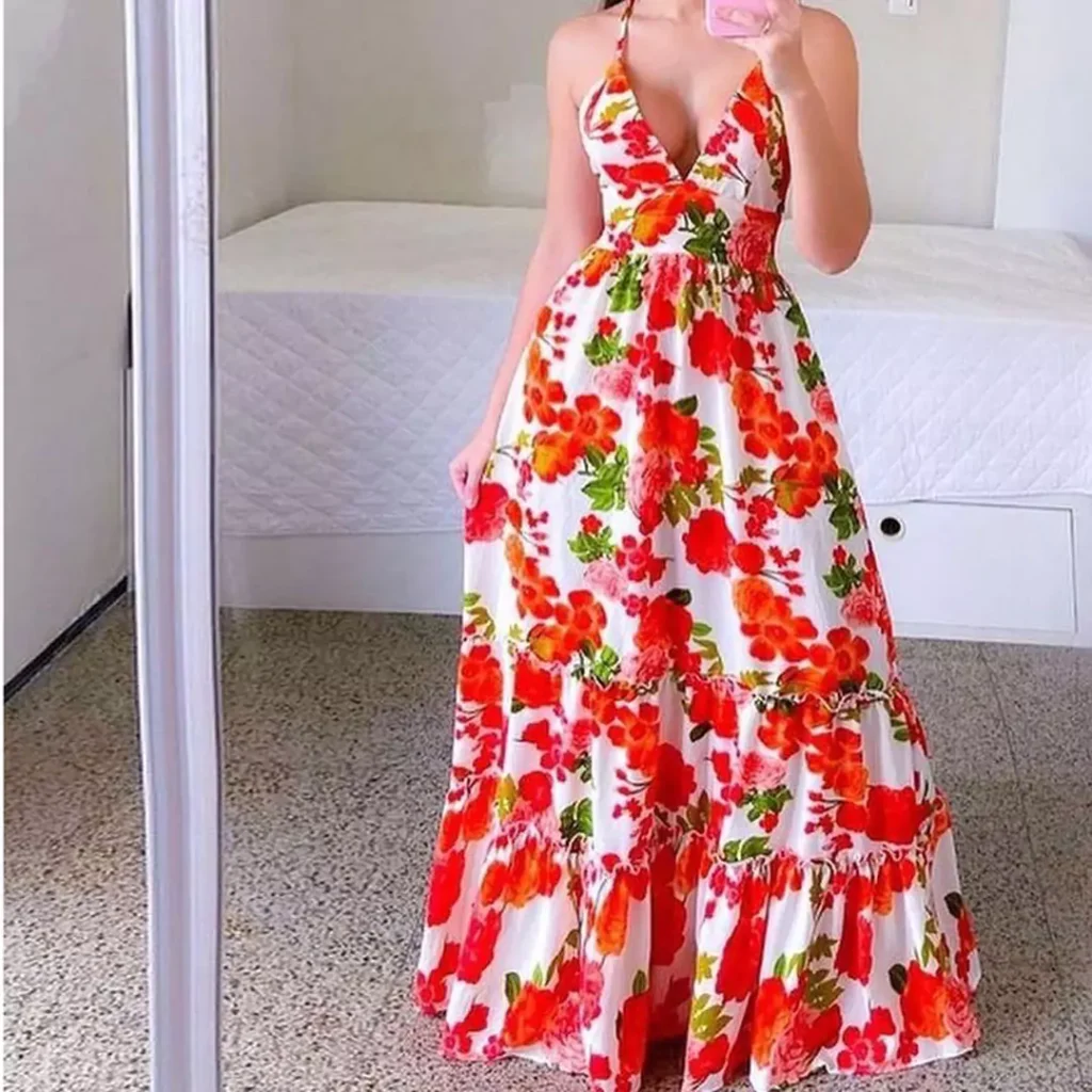 Stylish Long floral summer dresses