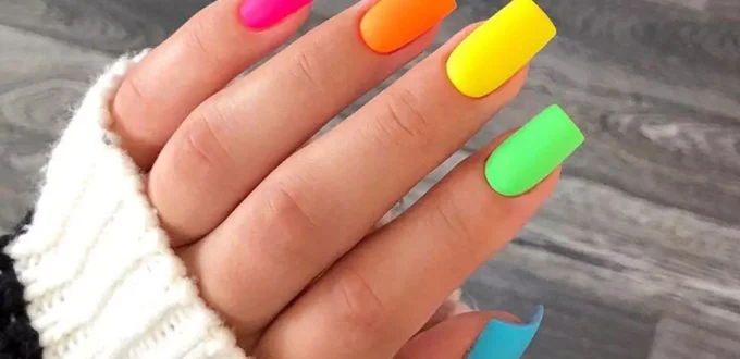 unique neon nail designs