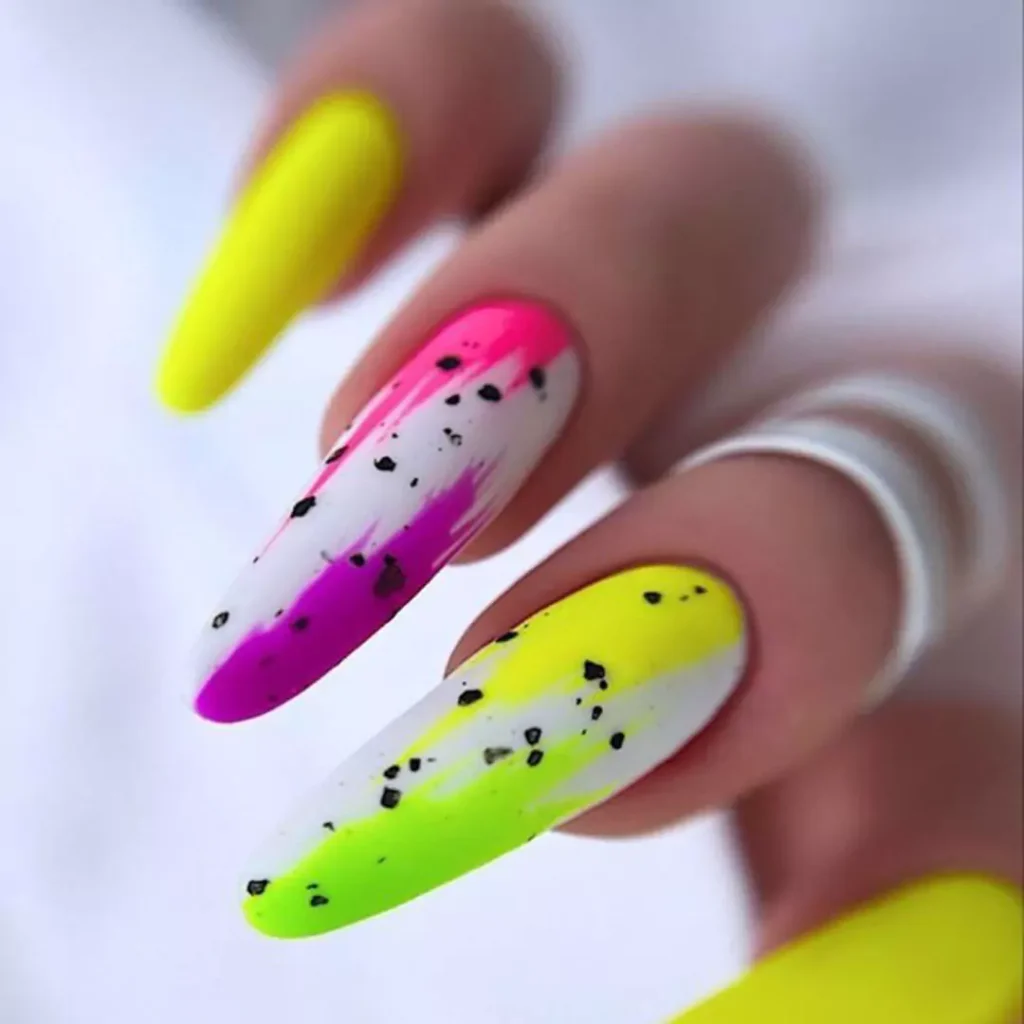 trendy neon nail designs