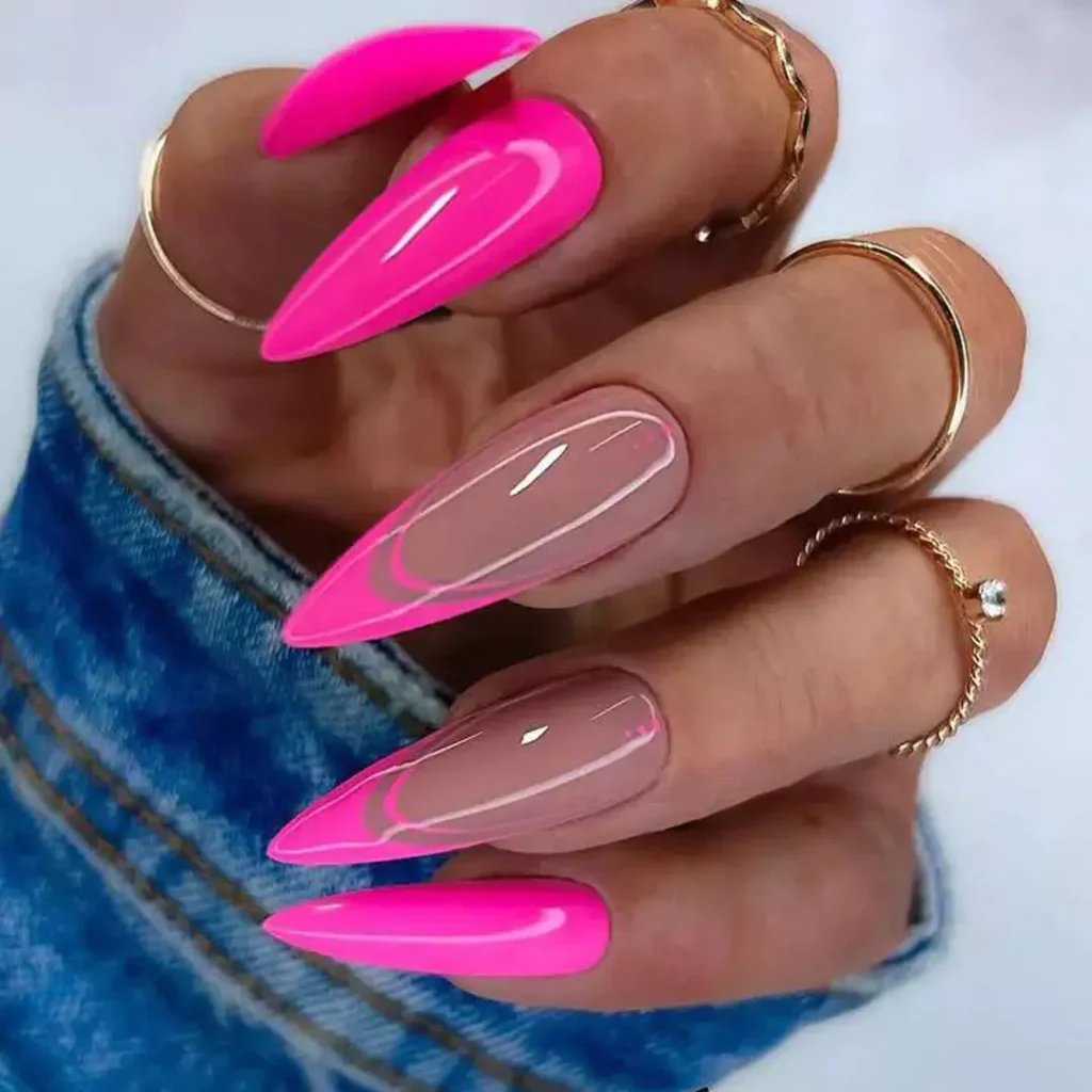 exquisite neon nail designs