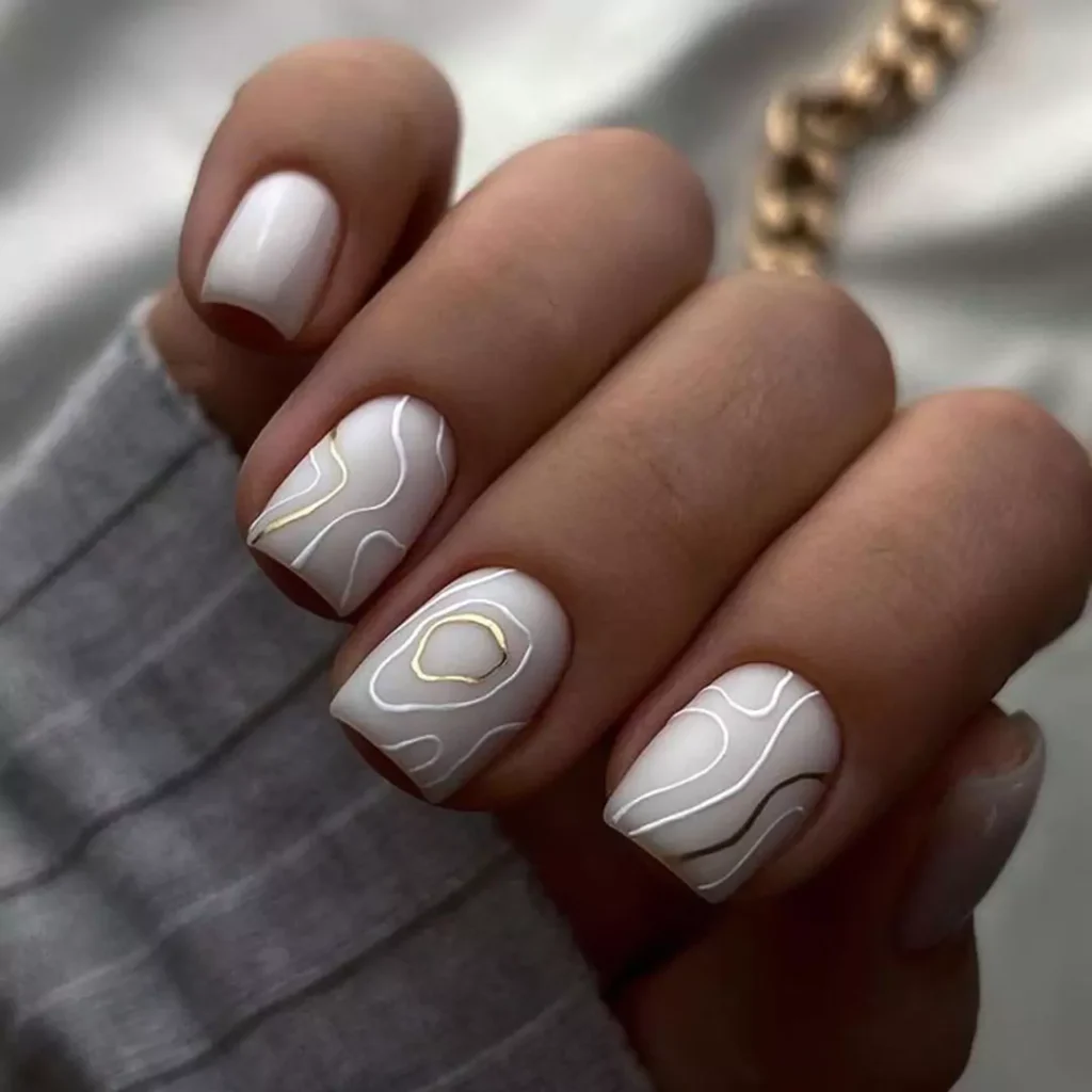 elegant short square acrylic nails