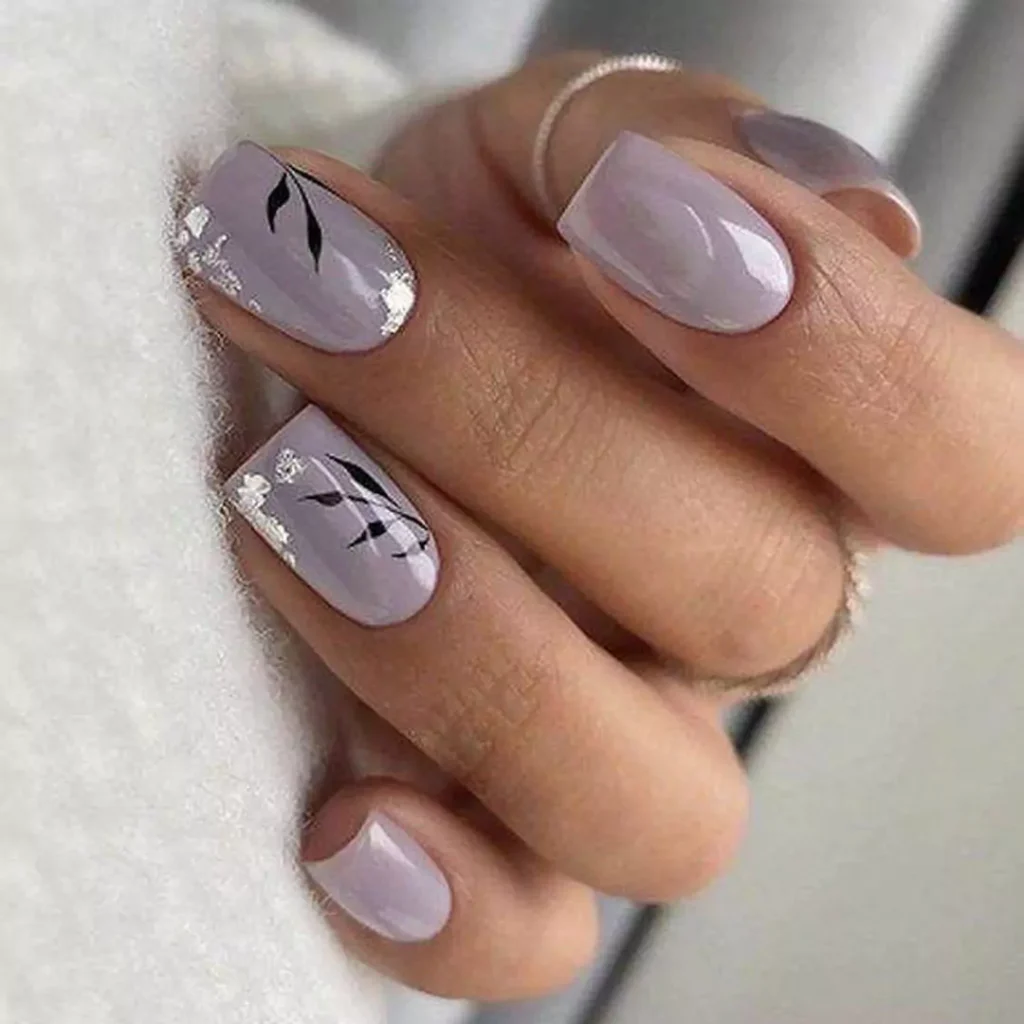 chic short square acrylic nails