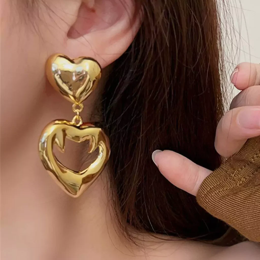 luxurious chunky gold earrings