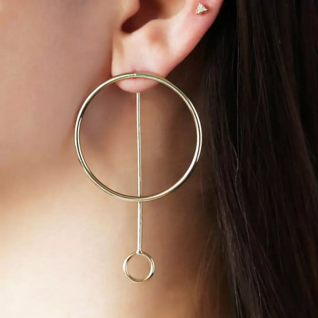 opulent big circle gold earrings