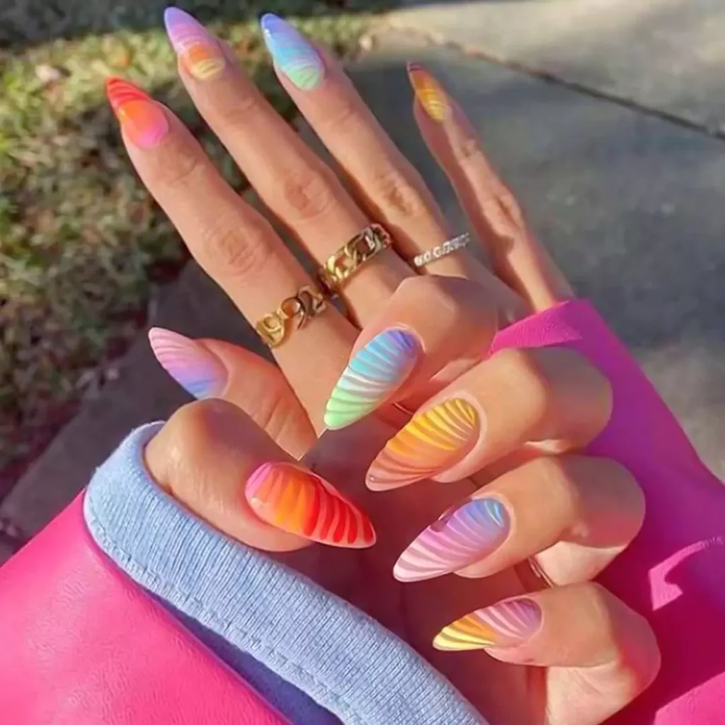 radiant rainbow nail designs