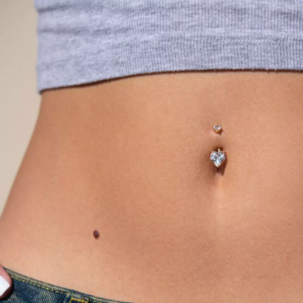 sparkling Belly Button Piercings