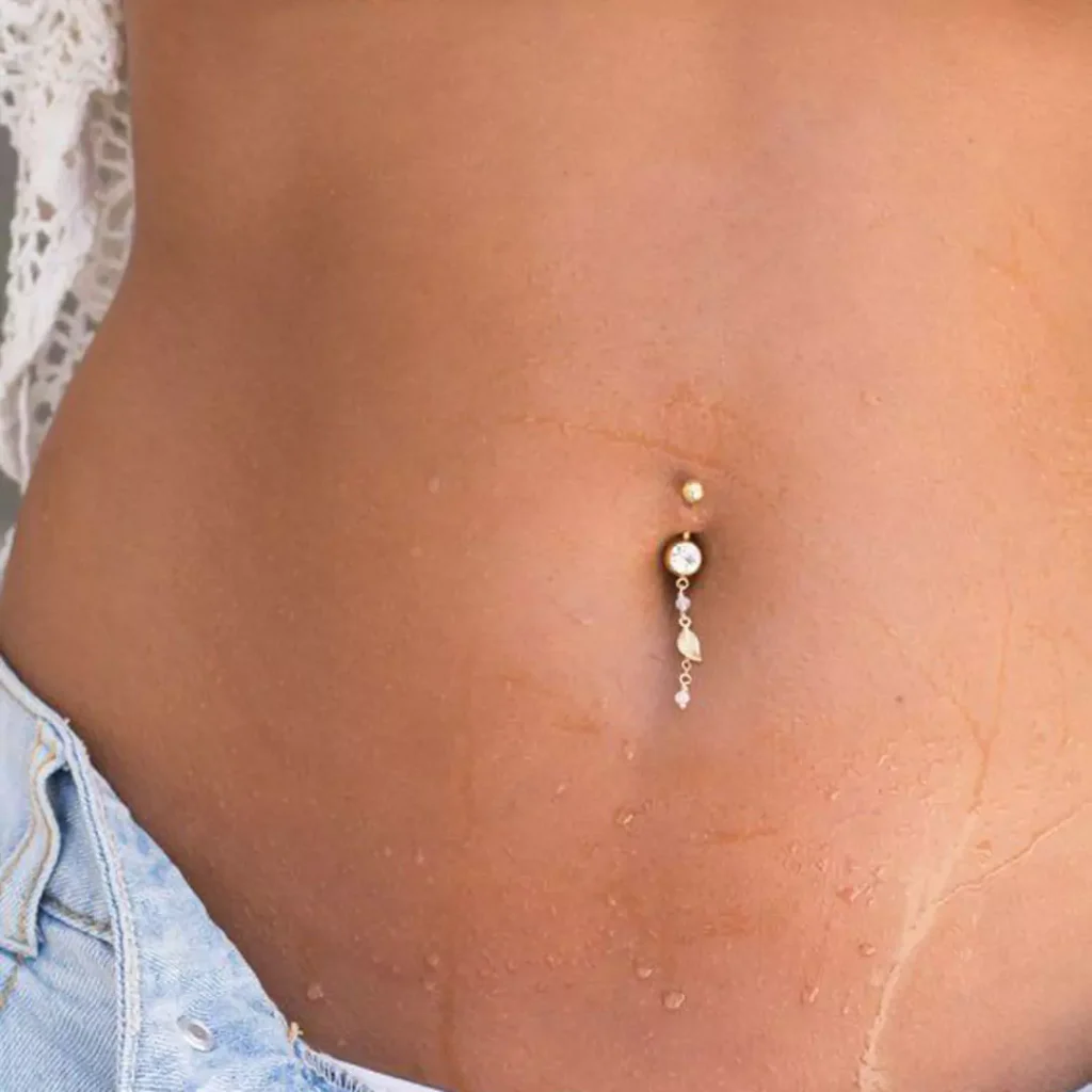 stylish Belly Button Piercings