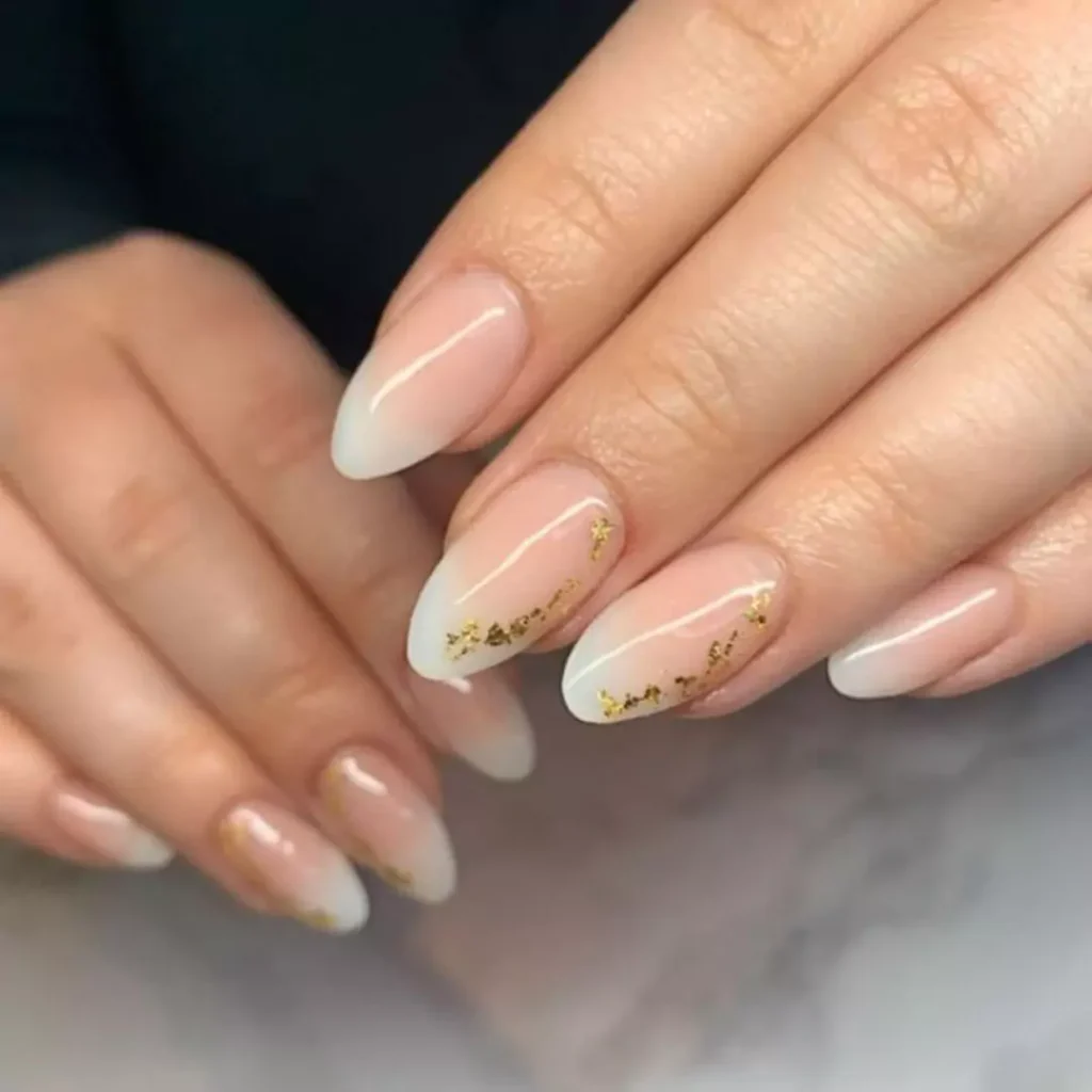 elegant beige ombre nail designs