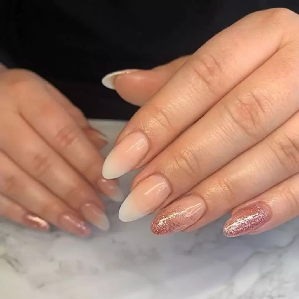 sophisticated beige ombre nail designs