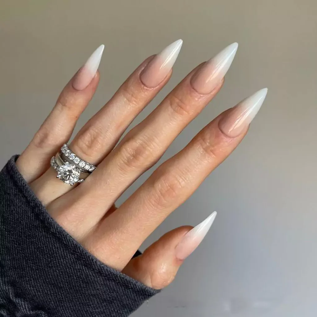 trendy beige ombre nail designs