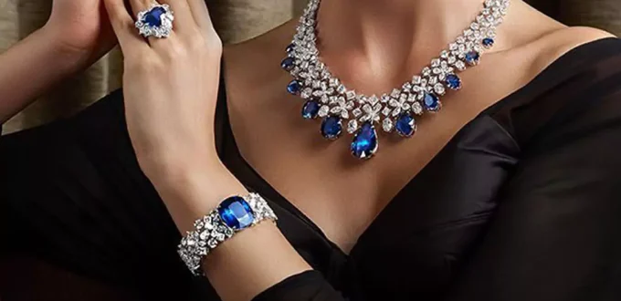 elegant Sapphire jewelry sets