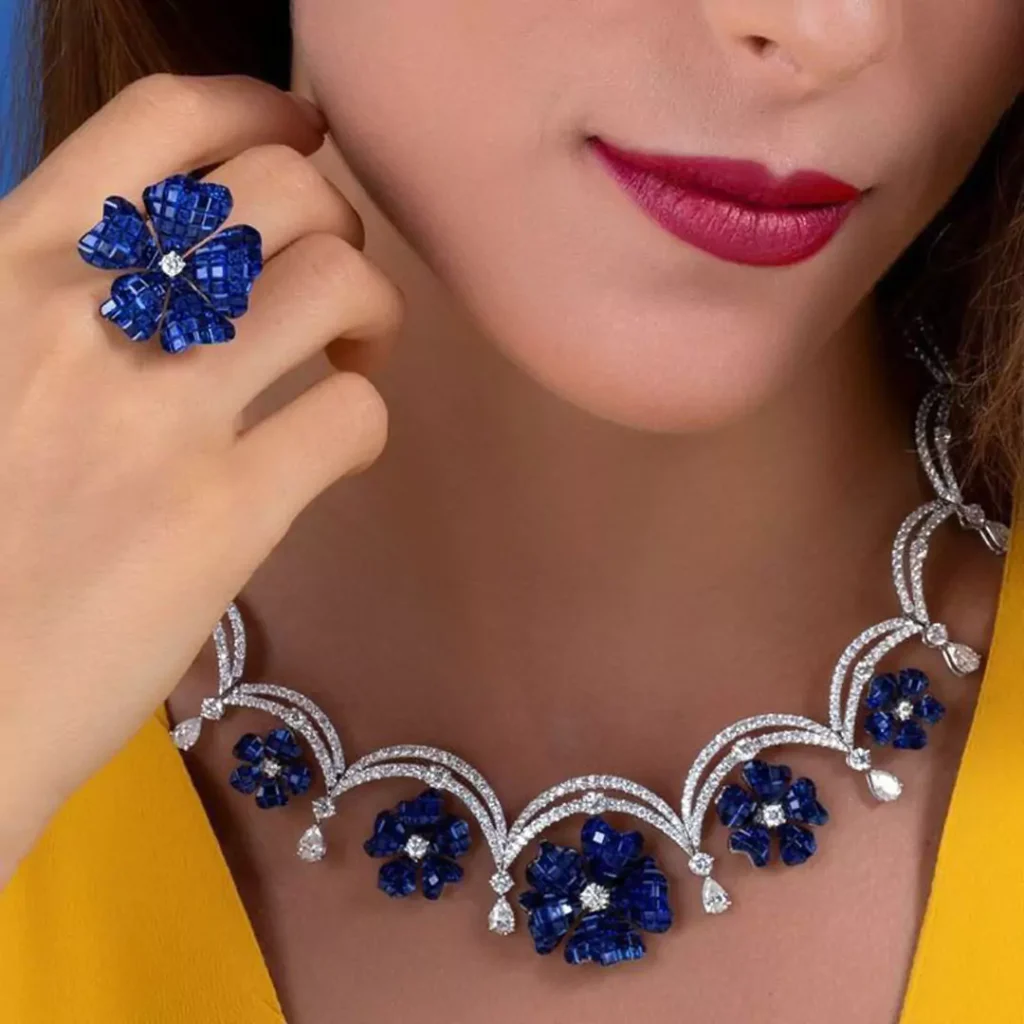 refine Sapphire jewelry sets