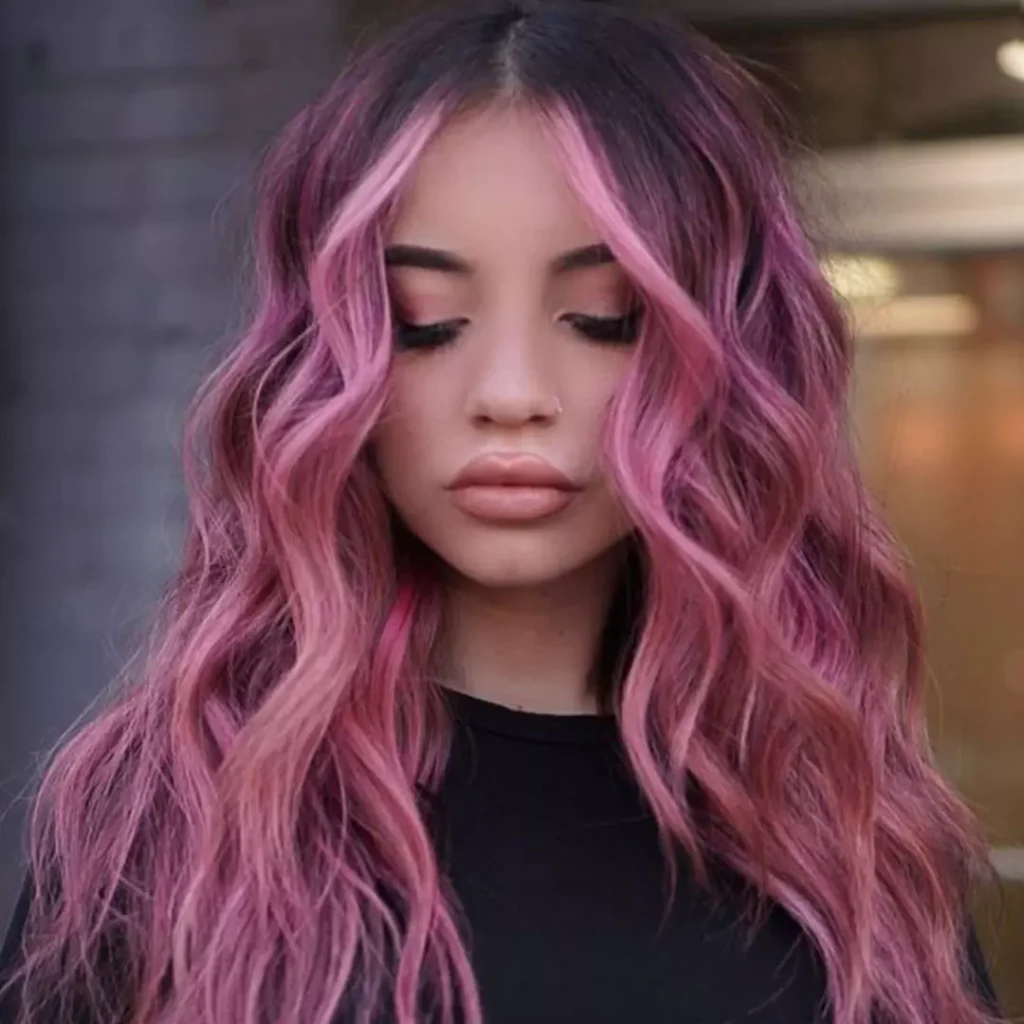 Enchanting Pink hair color 