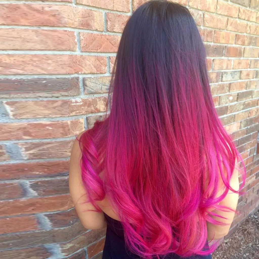 Stylish and special Pink hair color 