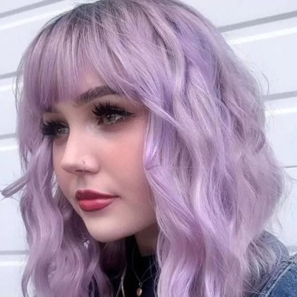 Eye-catching Lavender hair color