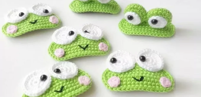 Beautiful Cartoon knitted hair clips