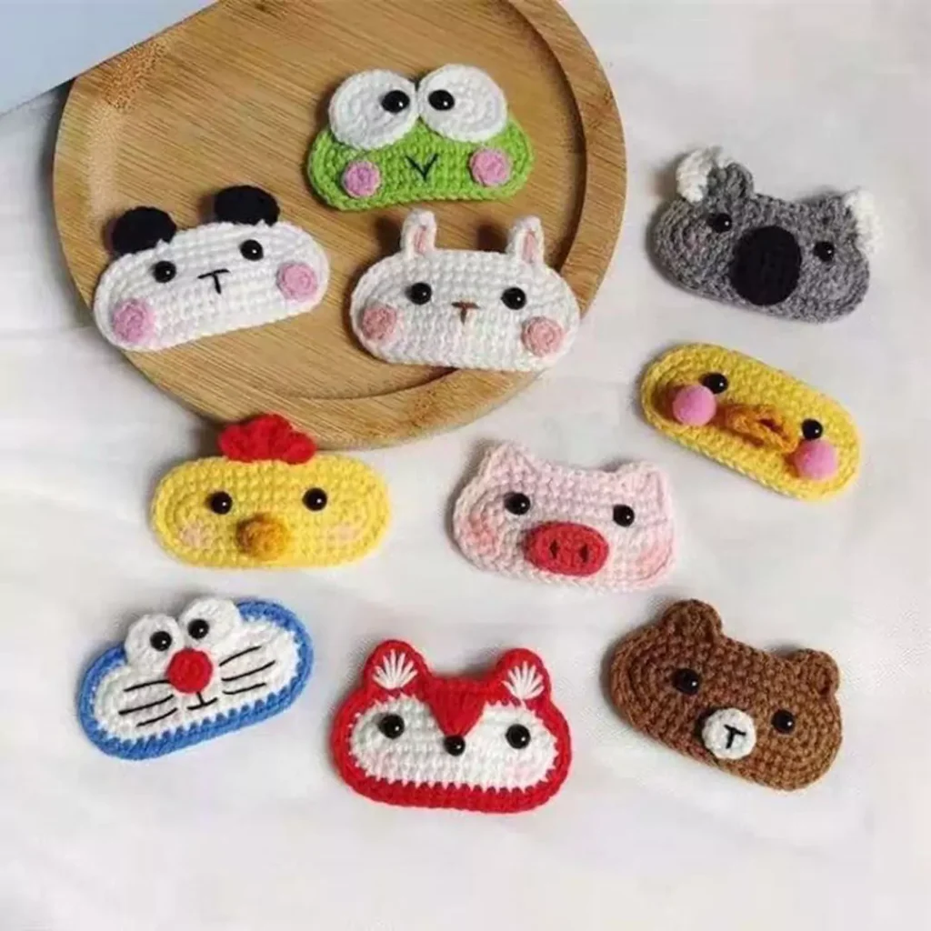 Attractive and special Cartoon knitted hair clips