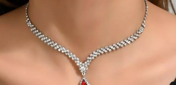 elegant Ruby jewelry set